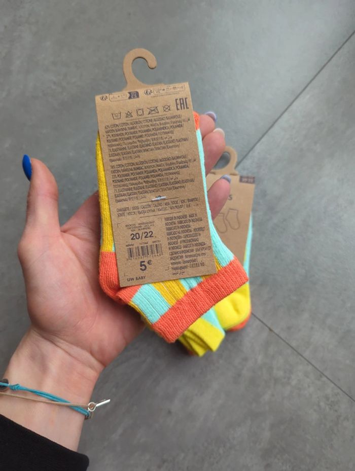 Lot 2 paires de chaussettes grafik 20-22 - photo numéro 2