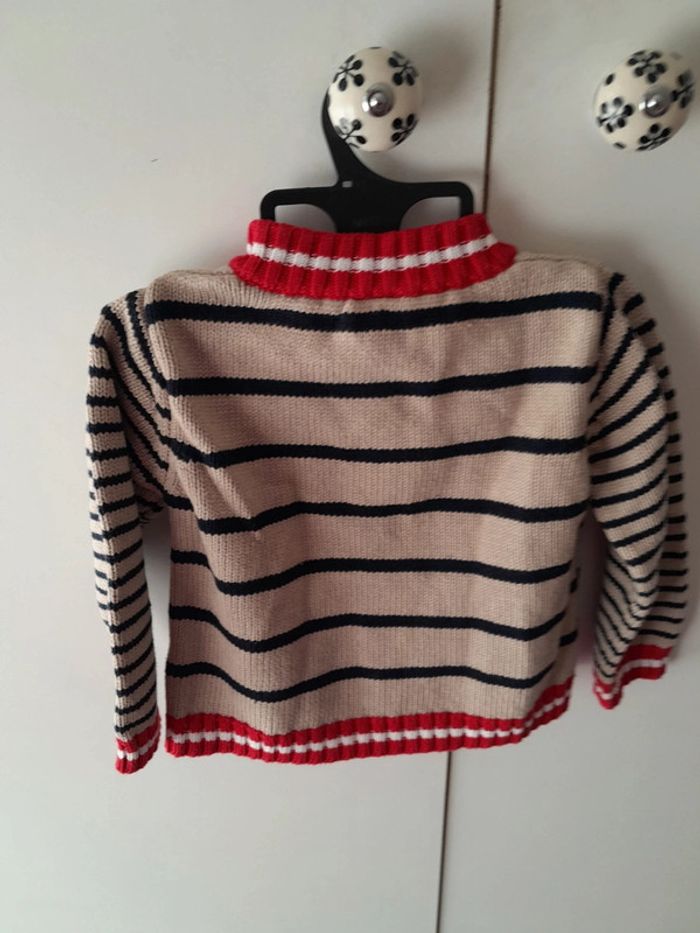 Veste rouge à rayures - photo numéro 3