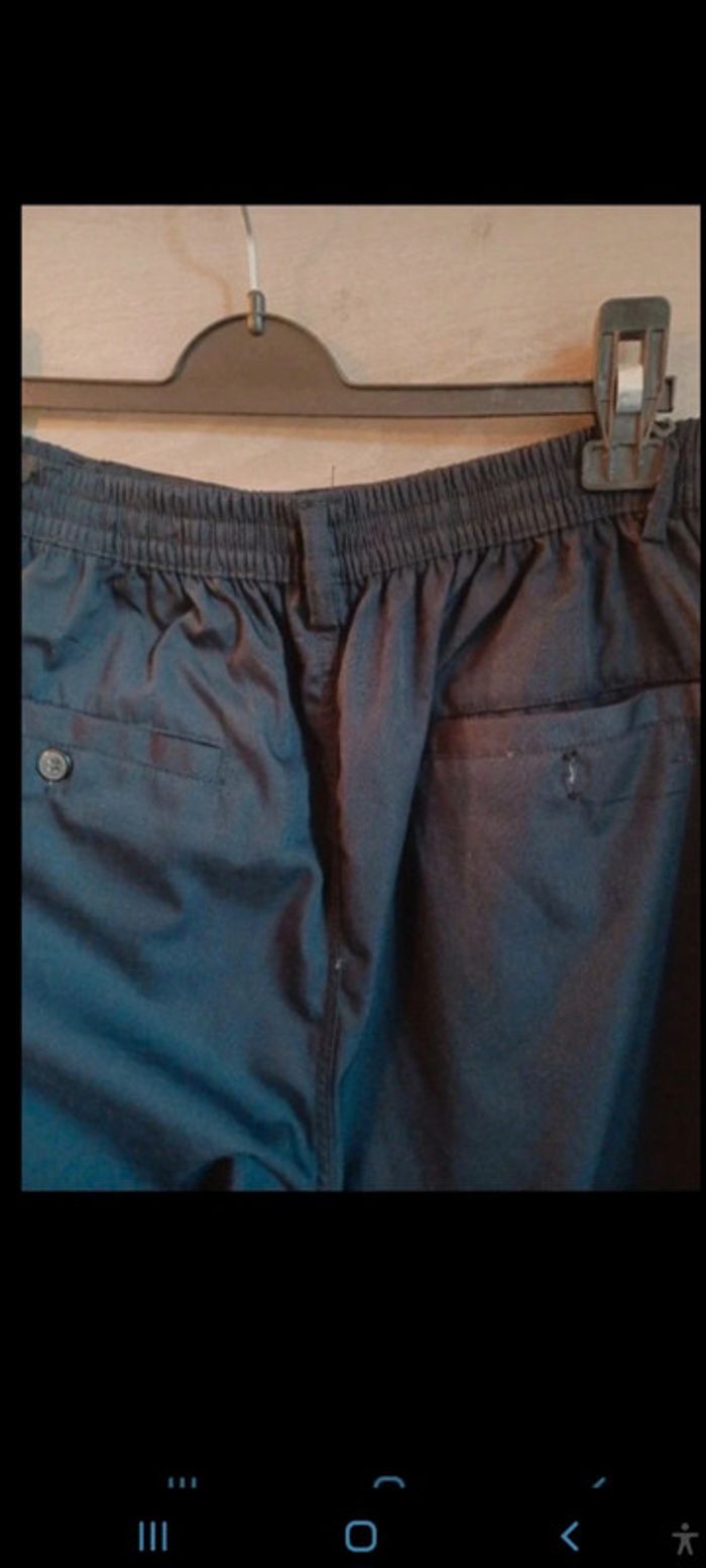 Pantalon homme souple taille L Bleu marine - photo numéro 4
