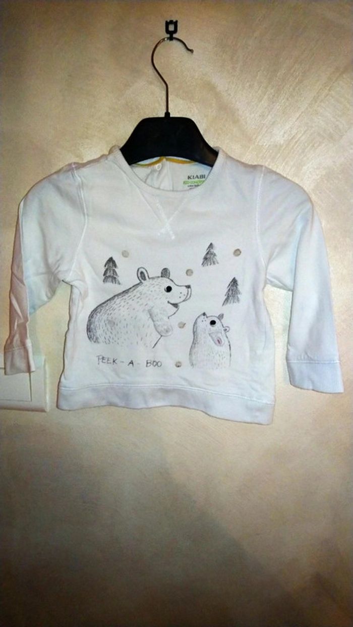 Joli tee shirt manches longues Kiabi taille 18 mois