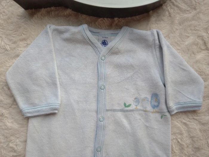 Pyjama grenouillère velours Mixte 3 mois Oiseau Petit bateau - photo numéro 3