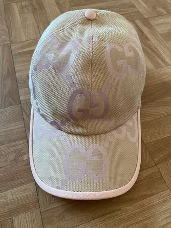 Casquette jumbo de baseball rose Gucci (NEUF)