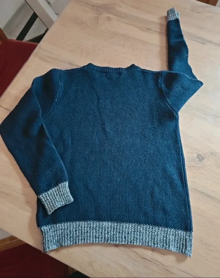 Pull chaud garçon 10 ans bleu marine - photo numéro 5