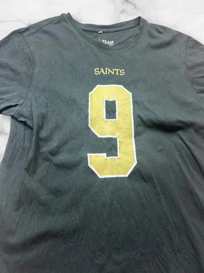 T-shirt NFL Team Apparel Drew Brees #9 New Orleans Saints Vintage taille M - photo numéro 8