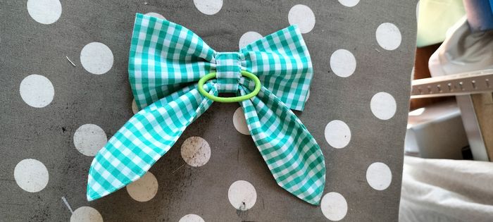 Noeud papillon vichy vert - photo numéro 2