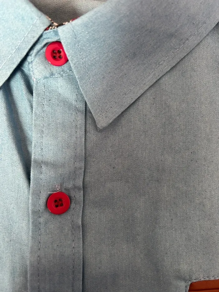 chemise belu ciel homme - photo numéro 6