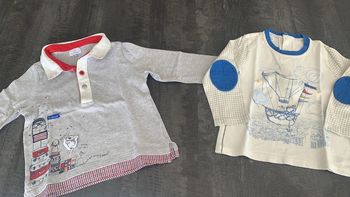 Lot de 2 polos/ Tee shirts manches longues