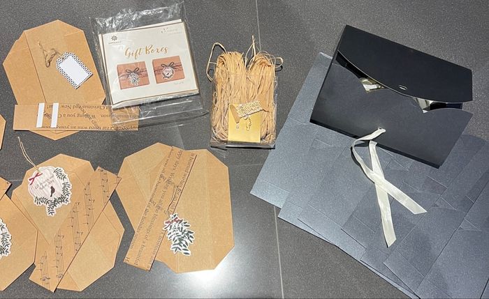 🎁 Lot de 14 Boîtes Cadeaux Élégantes (Kraft & Anthracite) - photo numéro 3