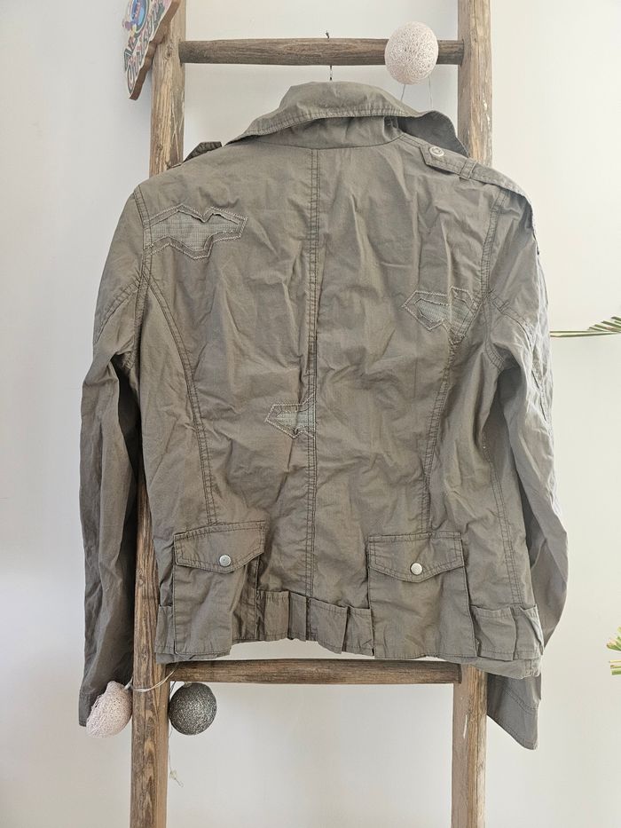 Veste kaki taupe originale taille 42 XL - photo numéro 3