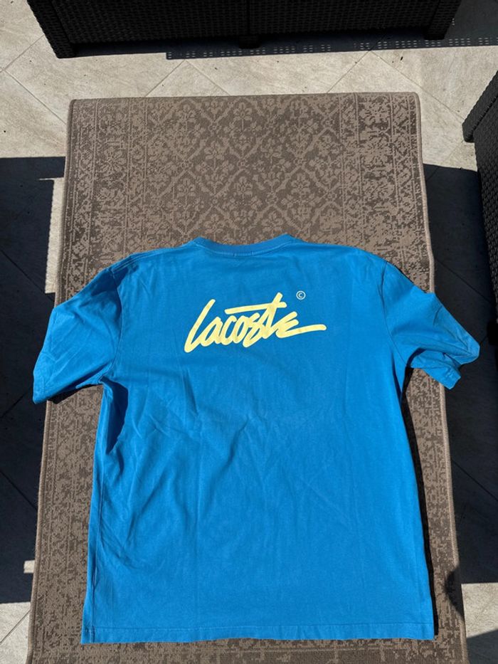 T-shirt Lacoste LIVE bleu unisexe loose fit – Taille XL - photo numéro 4