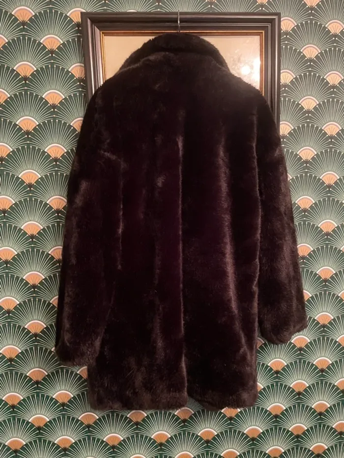 Manteau mi long  fausse fourrure, Zara, taille oversize - photo numéro 8