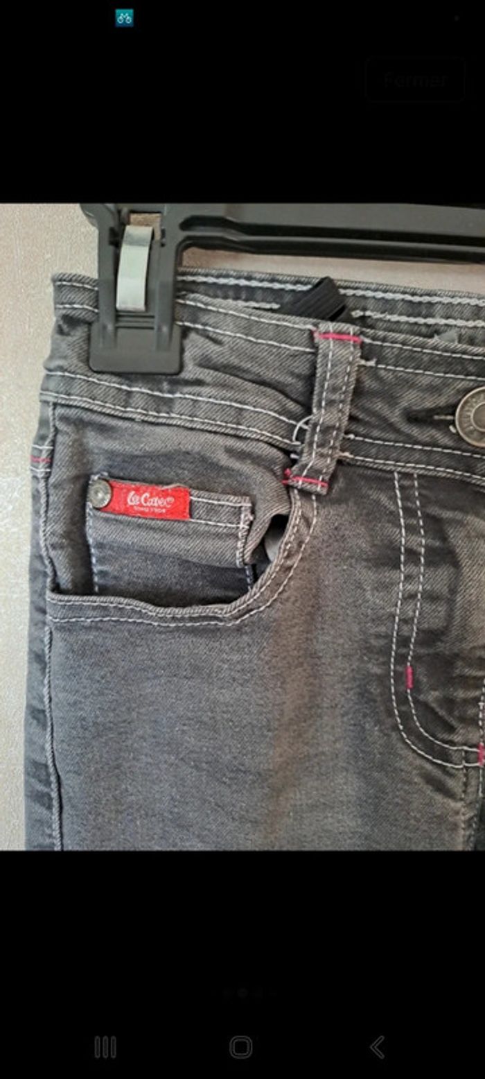 Joli jean slim gris taille 10 ans Lee Cooper - photo numéro 5