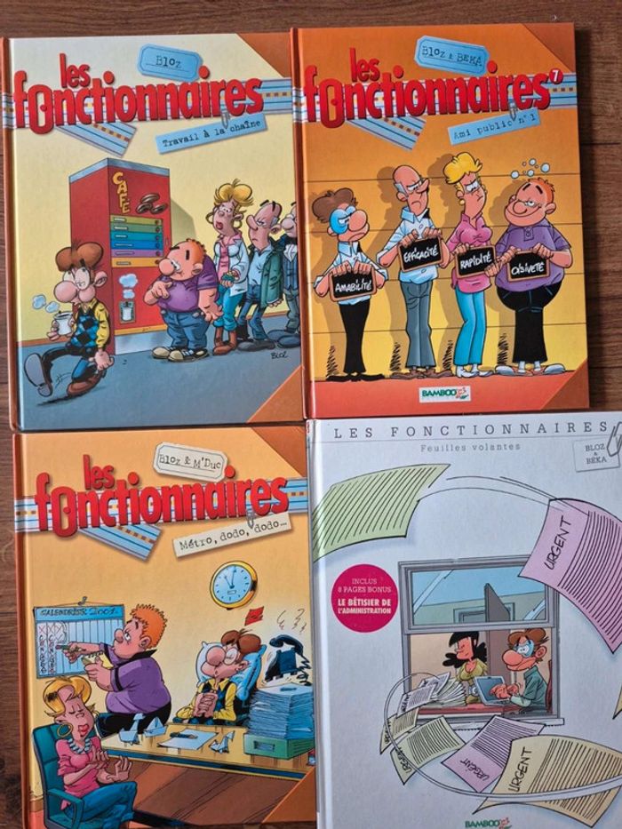Lot de 4 bandes dessinées Les fonctionnaires