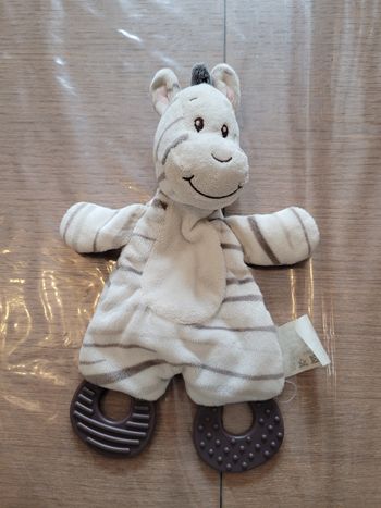 Peluche zèbre avec embout texturé