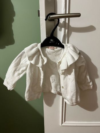 Gilet bébé fille blanc