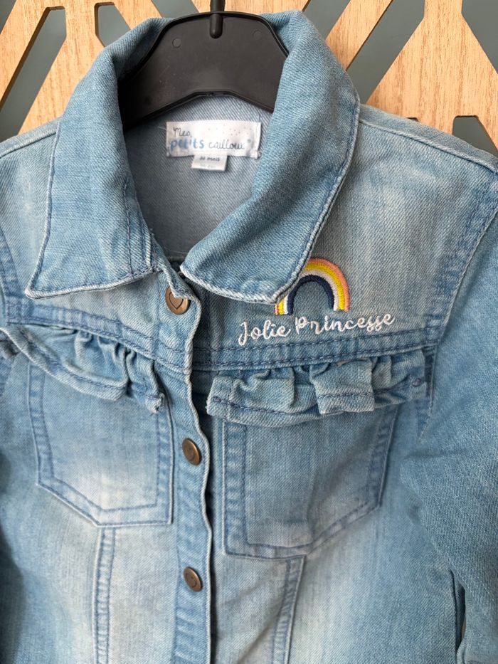 Veste en jeans fille 36m 3a - photo numéro 3