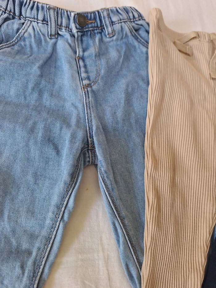 Lot de 3 bas (1 jean, 1 legging + 1 jogging), 18 mois - photo numéro 2