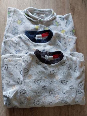 Lot de 3 pyjamas hiver garçon en 12 mois
