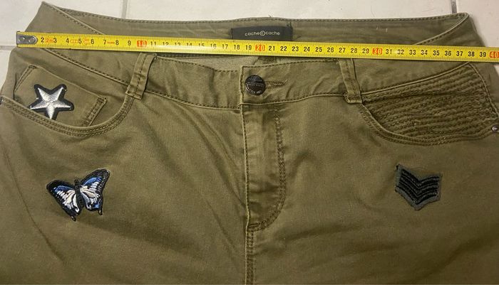 Pantalon vert kaki »Cache-Cache »à motifs - photo numéro 6