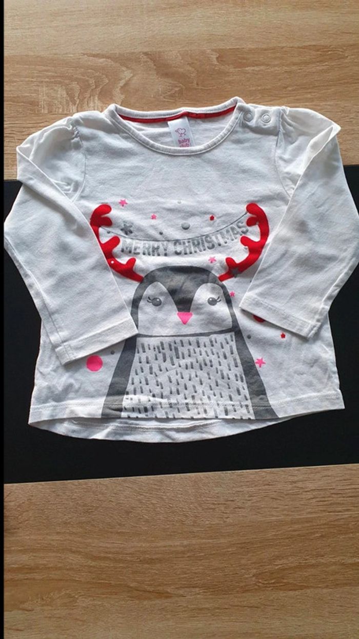 Ensemble tee-shirt et pantalon polaire Noël 86 cm - photo numéro 2