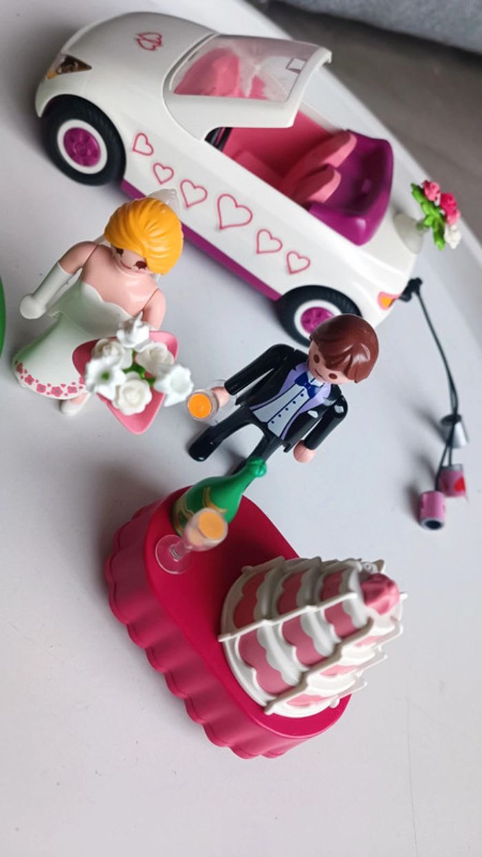 Couple mariés playmobil+ voiture - photo numéro 2