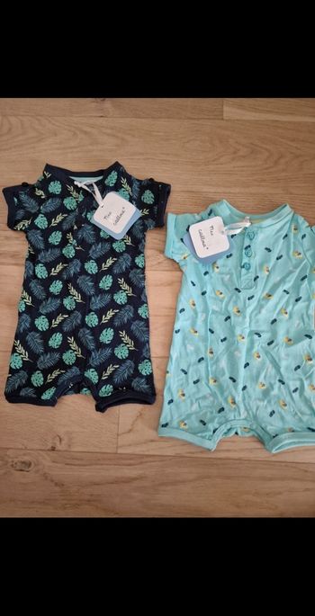 Lot de 2 combinaisons 3 mois