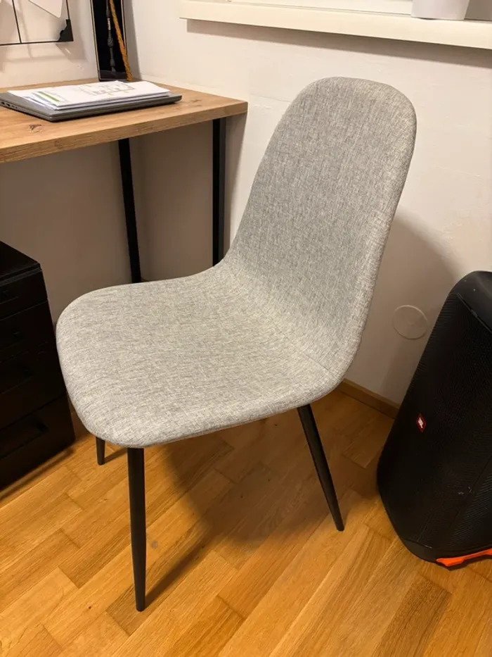 Sessel / Stuhl Möbelix grau - photo numéro 3