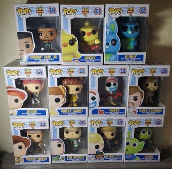 Lot complet des 12 Funko Pop Toy Story 4