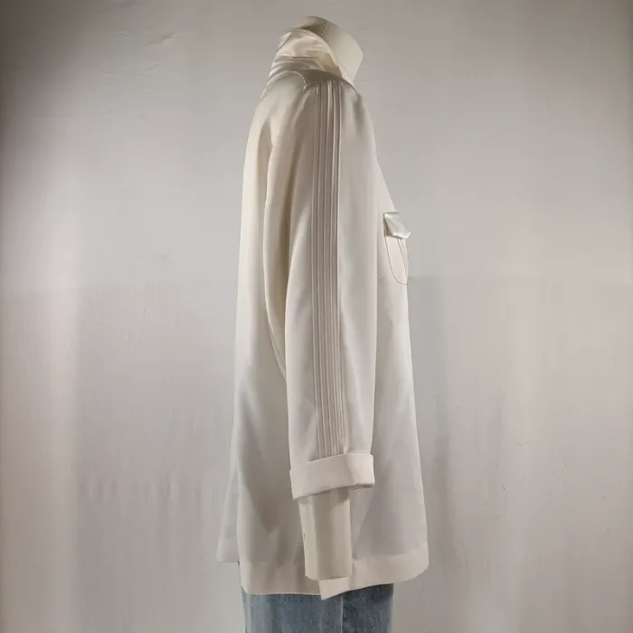 Blouse satinée blanche Mayerline – T.44 – Élégante et fluide A1196 - photo numéro 7