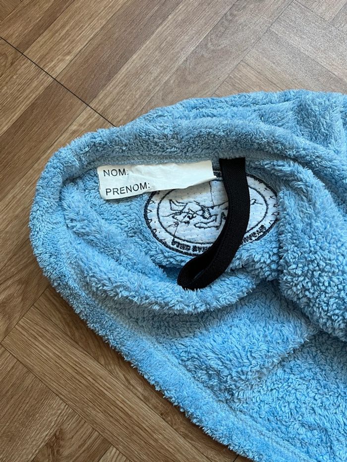 Serviette cheveux de bain bleu turquoise - photo numéro 3