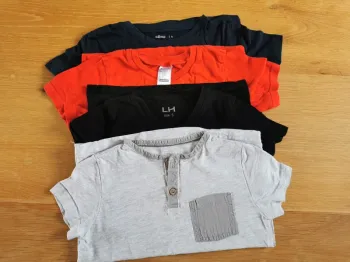 Lot de 4 t-shirt manches courtes 110 cm