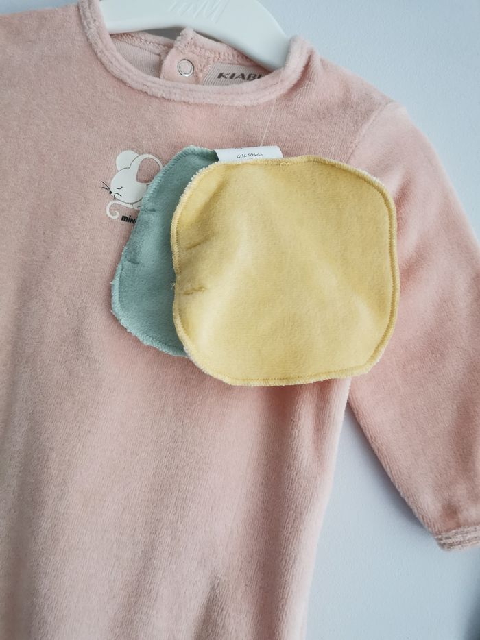 Pyjama Kiabi 3 Mois + 2 cotons réutilisables en velours - photo numéro 5