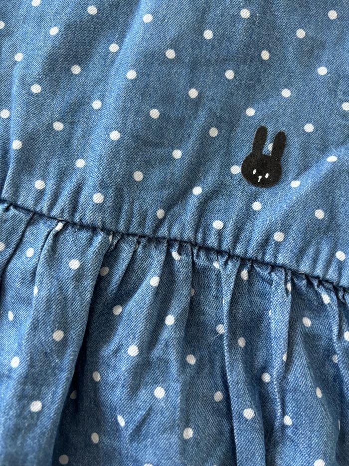 Robe jean pois lapin KIABI t.12m - photo numéro 2