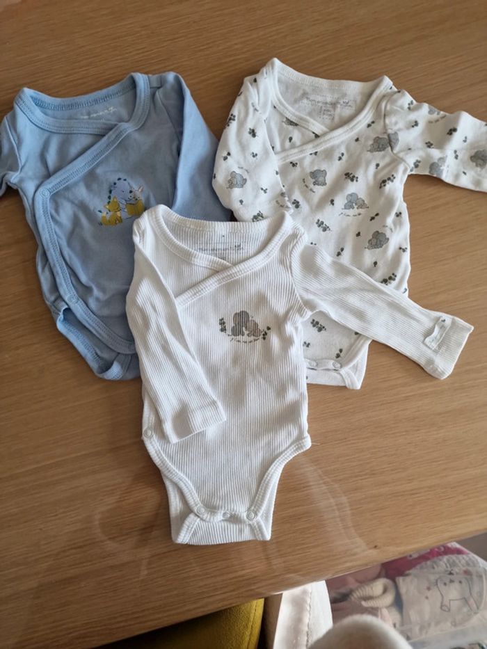 Lot de 3 body naissance sergent major garçon