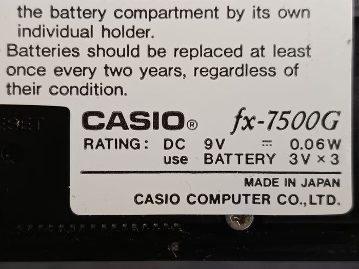 Casio fx 7500g calculatrice Pocket programmable computer Vintage fonctionnelle - photo numéro 9
