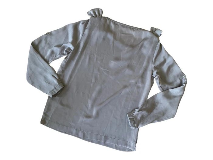 Blouse grise effet satin Boutique Indépendante taille S très bon état - photo numéro 2