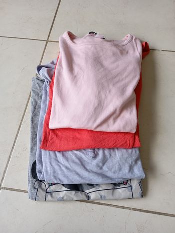 Lot de 4 tee shirts femme manches courtes taille L