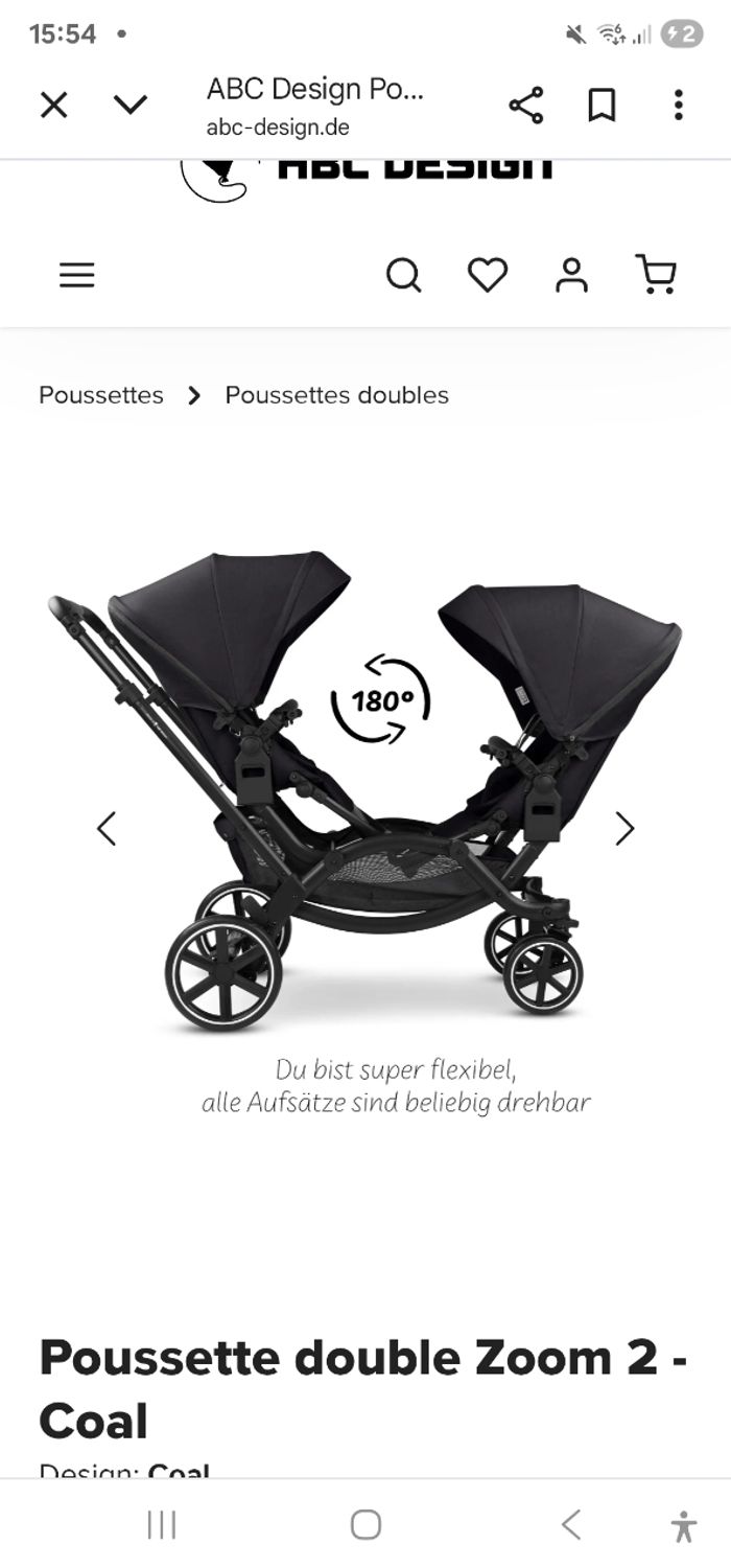 Poussette double zoom design - photo numéro 2