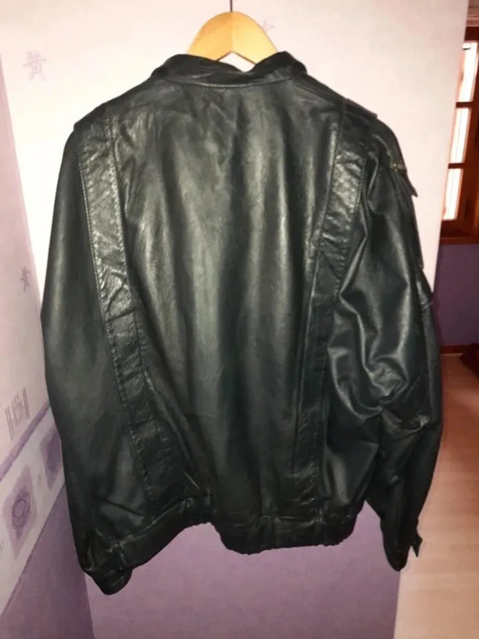 Veste Homme en Cuir Véritable Noir - Fabriquée en France - photo numéro 2