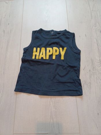 Débardeur bleu marine Happy 12 mois