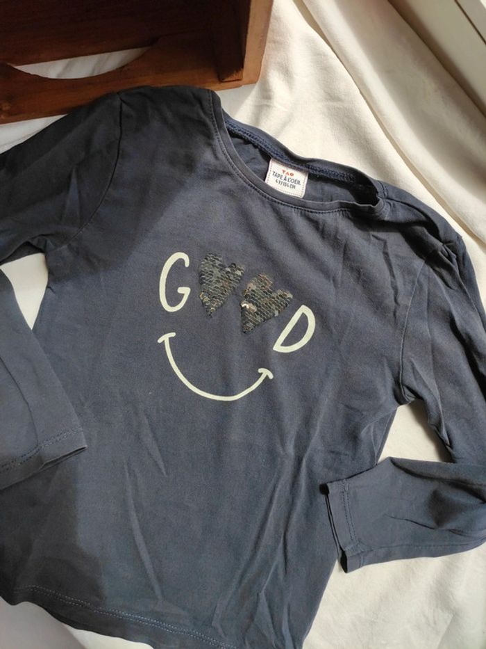 T-shirt manches longues sequins good 4 ans - photo numéro 3