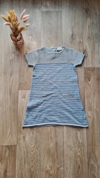 Robe mi saison Cyrillus pailleté 18 mois fille