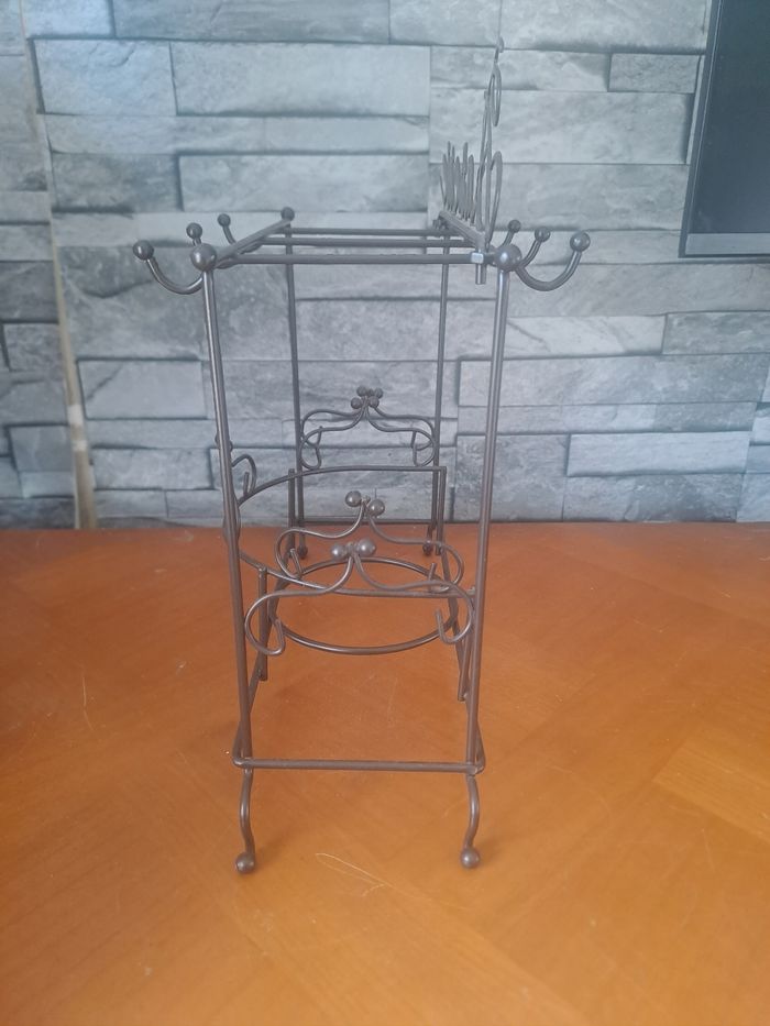 Support à tasses "Brasserie" en fer forgé léger - photo numéro 8