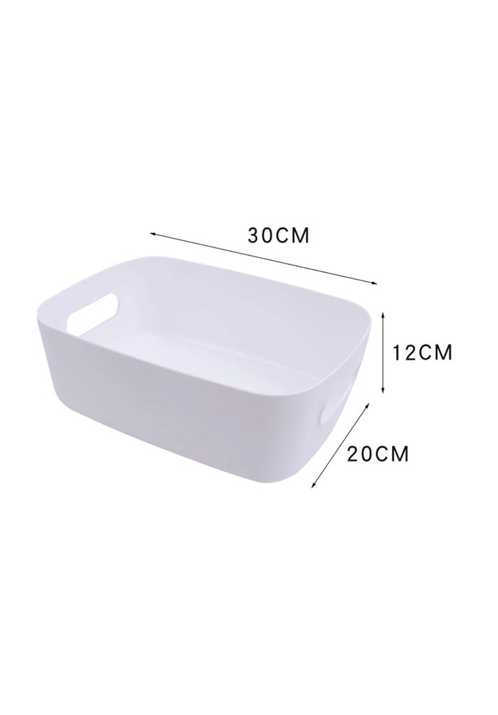 Panier de rangement blanc avec poignées