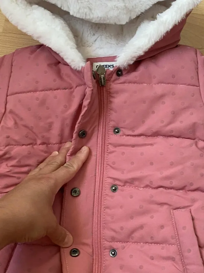 Manteau doudoune hiver fourrée 24mois Creeks - photo numéro 3