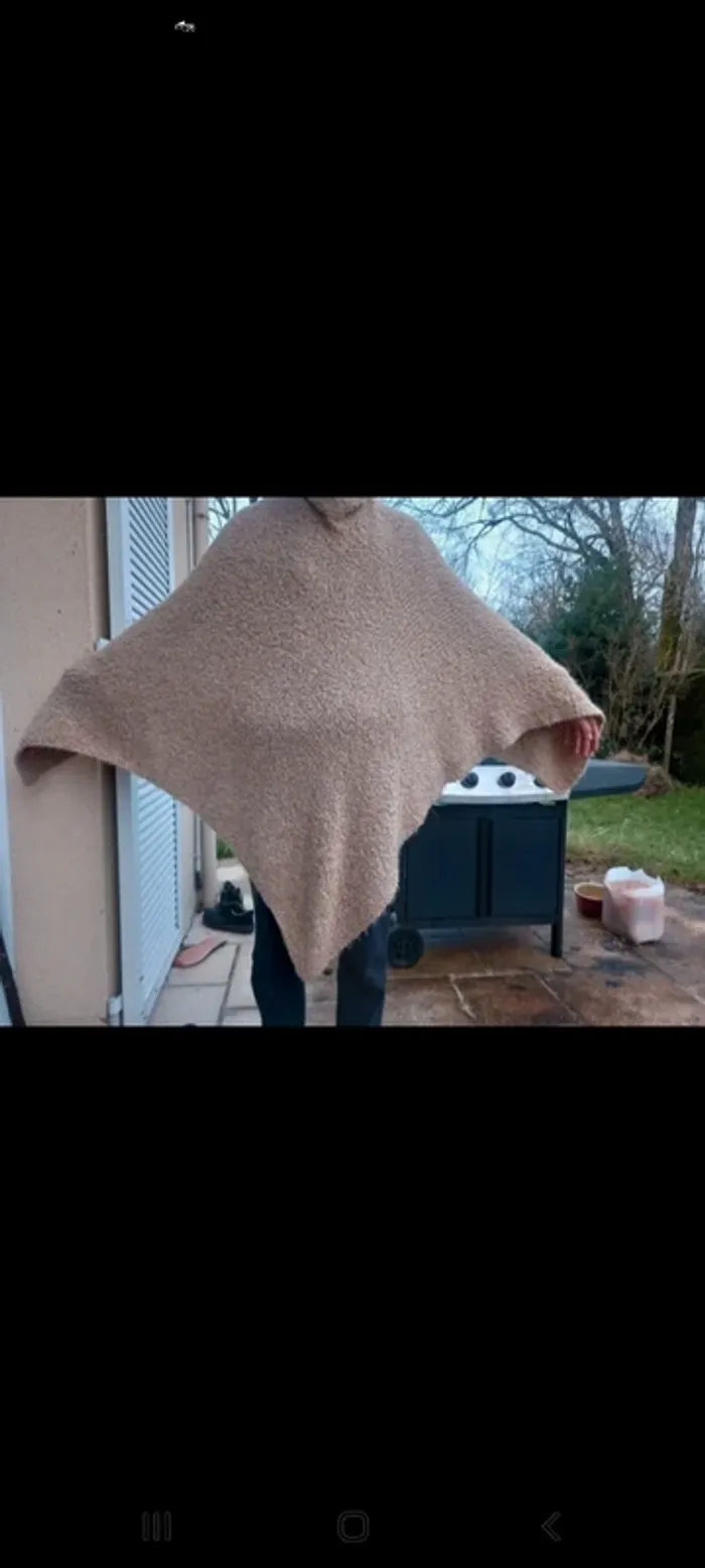 Gros poncho ultra-confort pure laine - photo numéro 7