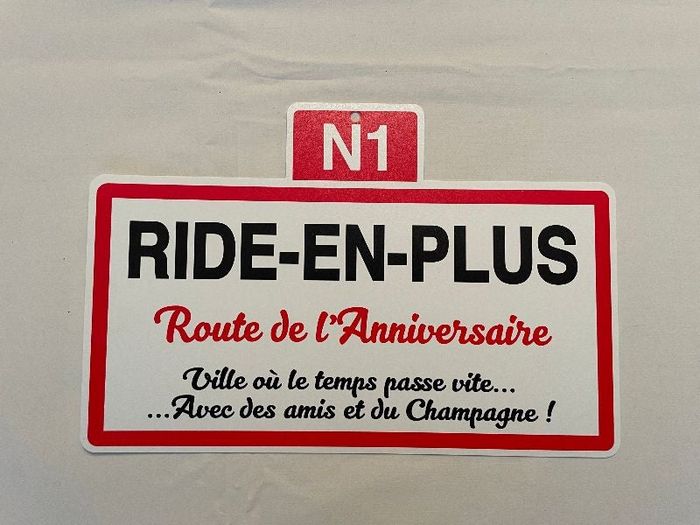 Plaque Route de l'Anniversaire