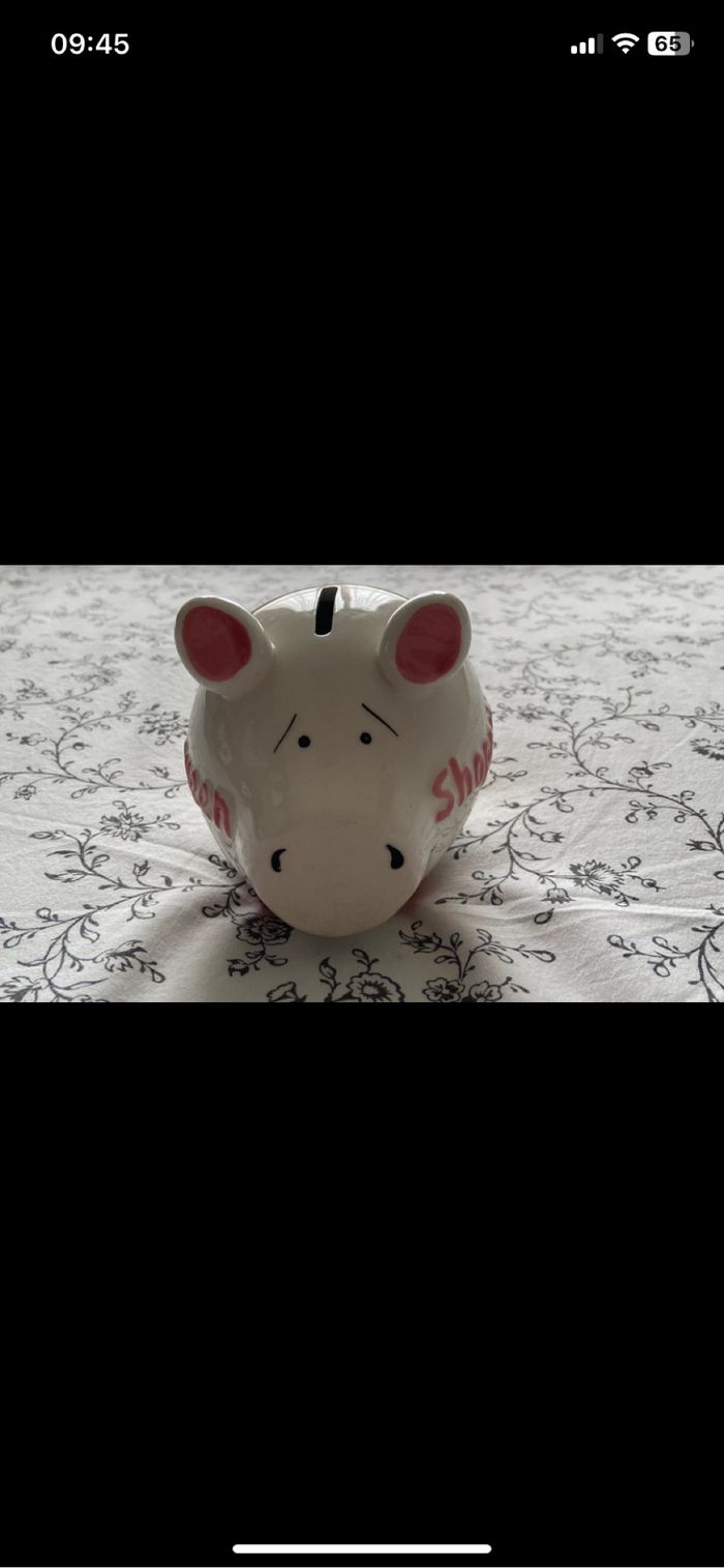 Tirelire cochon rose shopping queen - photo numéro 3