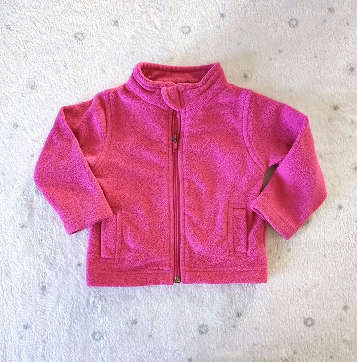 Veste polaire rose fille 9 mois