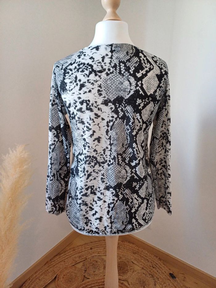 Blouse grise à motifs Pittarello taille M 38 - photo numéro 6